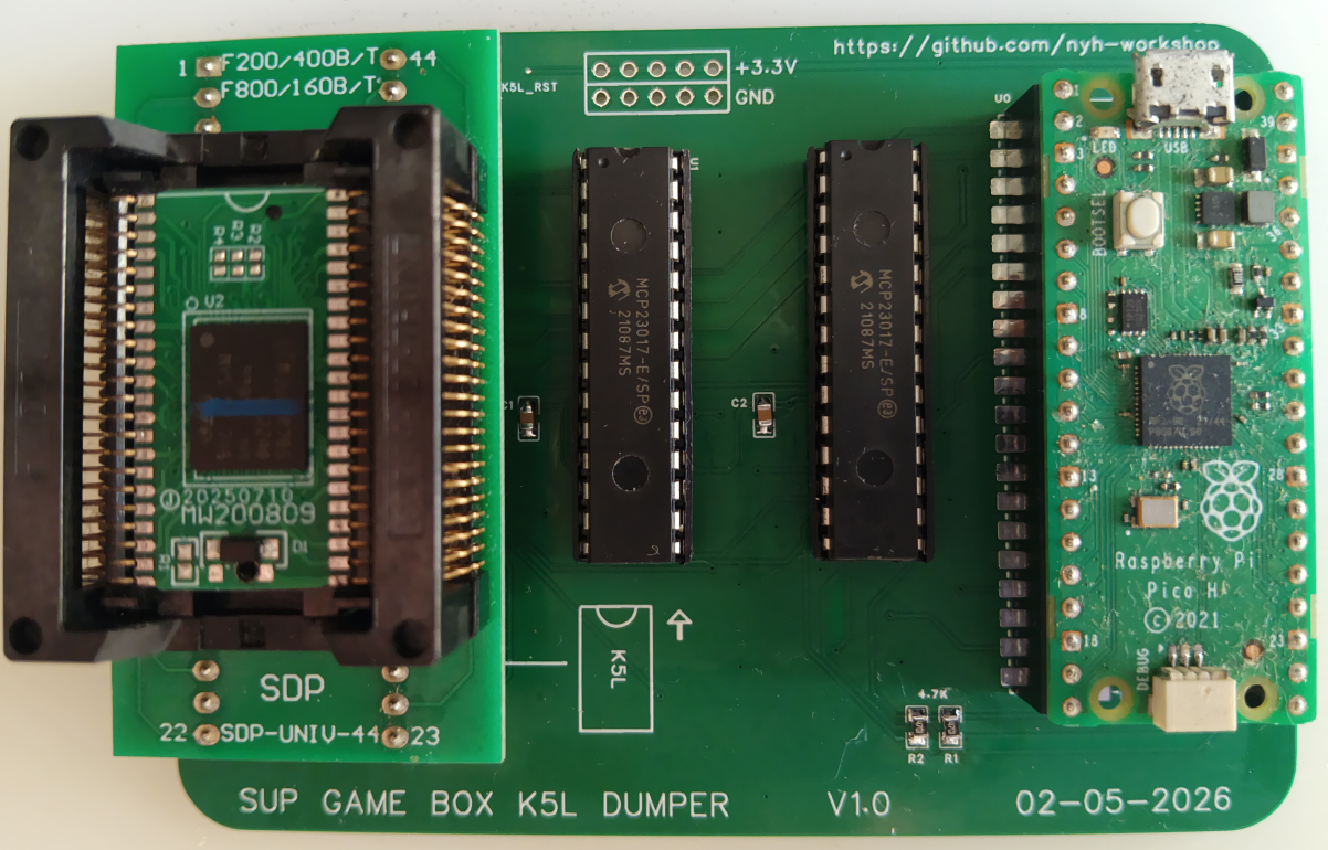 RP2040 romdumper PCB